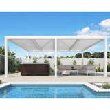 PURPLE LEAF Athena Louvered Pergola Outdoor Aluminum Pergola with Adjustable Roof for Deck Backyard Garden Hardtop Gazebo