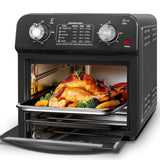 【USED】 Plum Chef Air Fryer, 13QT,360° Hot Air Circulation for Healthy Oil-Free Cooking,Multifunctional Convection Toaster Oven Air Fryer Combo, Adjustable Temp & Time Control, Stainless Steel Contertop Oven