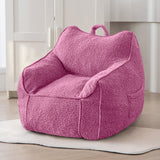 MAXYOYO Kids Bean Bag Chair, Sherpa Bean Bag Couch with Decorative Edges for children's room (Pink)