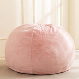 MAXYOYO 2-in-1 Kids Bean Bag Chair, Convertible Kids Bean Bag into Floor Bed (Pink)