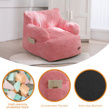 MAXYOYO Kids Bean Bag Chair, Stuffed Toddler Bean Bag Sofa with Filler Bean Bag Chair for Boys and Girls, Pink