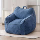 MAXYOYO Kids Bean Bag Chair, Sherpa Bean Bag Couch with Decorative Edges for children's room (Blue)