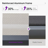 PURPLE LEAF Patio Chaise Lounge Plastic Pool Outdoor Lounge Chair with Aluminum Frame Stackable Patio Tanning Chairs for Poolside Sunbathing Beach Deck Yard
