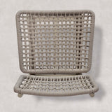 PURPLE LEAF Patio Counter Height Bar Stools Set of 2 Metal Bar Chairs with Back Wicker Woven Stools for Kitchen Island Pool Garden Outdoor Barstools