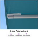 PURPLE LEAF White Outdoor Umbrella Left-Right Tilting Patio Cantilever Umbrella