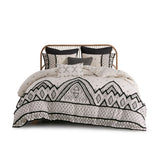 Chenille Textured Comforter/Duvet Cover Mini Set, Black