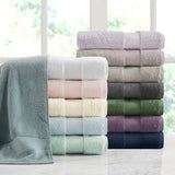 Turkish Cotton 6-Piece Bathroom Towel Set, Green