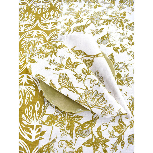 French Home Set of 4 Honeysuckle Napkins - Chartreuse