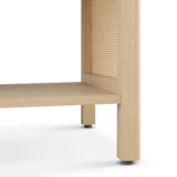 Wholesale 2-Tier Rattan Sides Open Shelf Storage Coffee Table