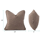 24 in. x 24 in. Pillow Barbet Chocolate - Down Insert