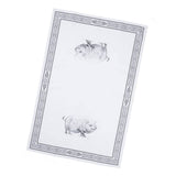 Black & White Emily the Pig Tea Towel