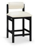 Roundhill - Faux Leather Counter Stool - Black Frame