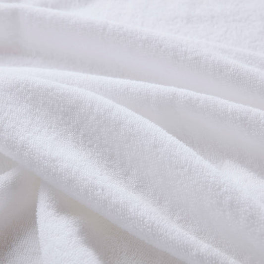 Essential Shawl Collar Cotton Terry Bath Robe, White