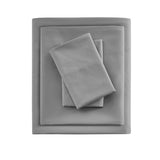 Smart Cool Quick Drying Solid Microfiber Sheet Set, Grey