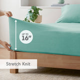 Jersey Knit All Season Sheet Set, Teal