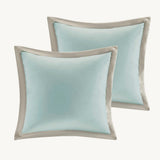 Damask Pieced Diamond 8-Piece Comforter Set, Blue