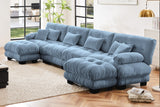 CLOUDIES 173" 4 Seater Sofa with 2 Ottomans