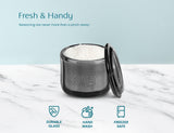 Kook Embossed Glass Salt Cellar with Lid 10 oz