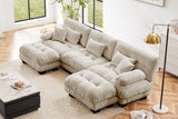 CLOUDIES 134" 3 Seater Sofa with 2 Ottomans