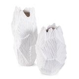 Abstract Elm Tall Vase in White