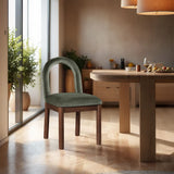 Conrad - Velvet Dining Chair With Brown Legs