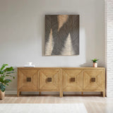 Geometric 2-Door Storage Cabinet with Adjustable Shelves