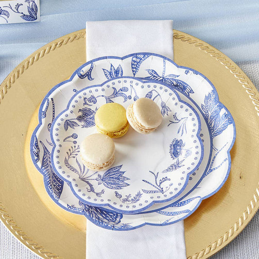 Blue Willow 7 in Paper Plates Set of 16
