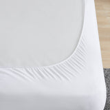 Cotton Percale Quilted Mattress Pad, White