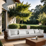Mirella - 4 Piece Water Resistant Fabric Outdoor Patio Modular Sectional