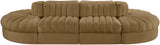 Rummi - Oval Velvet Performance Fabric Upholstered 8 Piece Modular Sectional