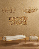 Sea Fan Gold Bowl Chandelier