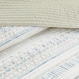 Farmhouse Microfiber Seersucker 3-Piece Quilt Set, Taupe