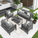 5 Pieces Aluminum Patio Furniture Set, Grey