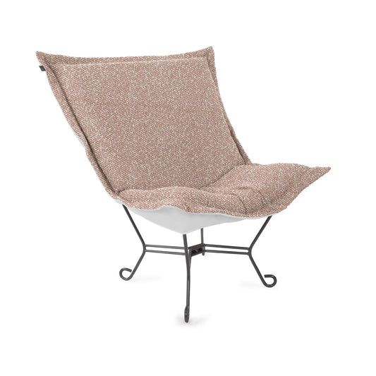 Patio Scroll Puff Chair Titanium- Alicante Blush
