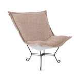 Patio Scroll Puff Chair Titanium- Alicante Blush