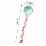 Cute Ceramic Clover Long Handle Coffee Spoon