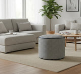 Furley Navy Tall Pouf