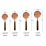 Rose Gold Stainless Steel Measuring Cups Set