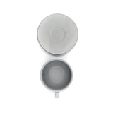 Marlin White Stoneware Cup & Saucer Set