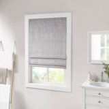 Basketweave Room Darkening Cordless Roman Shade, Grey