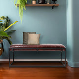 Brisbane Leather Bench