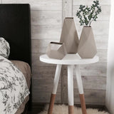Geo Matte Stone Ceramic Vase- Medium