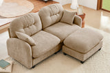 NUVIA 74" Loveseat with 1 Ottoman