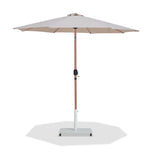 Fiji - Aluminum Patio Umbrella With Square White And Teak Base