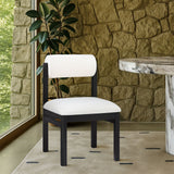 Roundhill - Fabric Dining Chair (Set of 2) - Black Frame