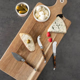 French Home Laguiole 3-Piece Tortoise Shell Cheese Knife Set