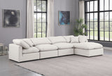Indulge - Faux Leather 5 Piece Modular Sectional With Chaise