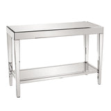 Mirrored Console Table with a Bottom Shelf