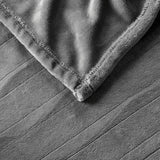 Heated 50x60" Plush Electric Throw Blanket, Grey