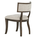 [Set of 2] Curve Back French Antique Dining Chair, Beige